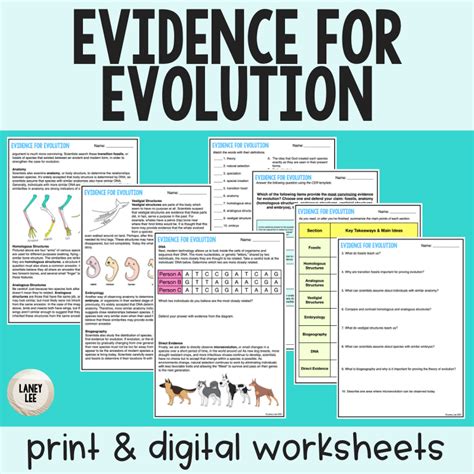 Image result for Evidence For Evolution Answer Key