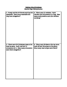 Image result for Double-Digit Multiplication Word Problems Kids Worksheets