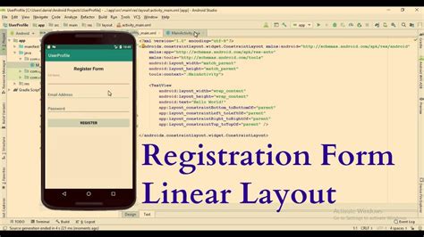 Registration Form Using Linear Layout in Android Studio に対する画像結果