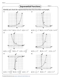 Toradh íomhá ar Graphing Exponetial Functions Worksheet