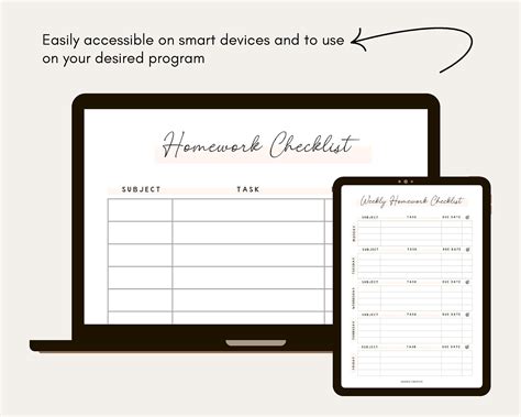 Image result for Printable Homework Checklist
