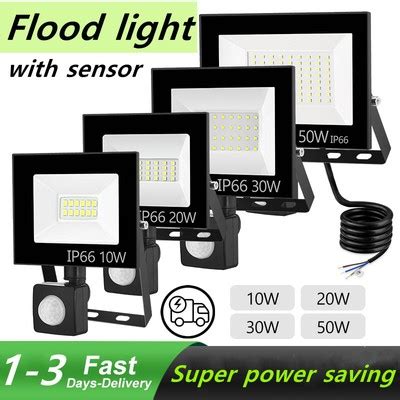 Image result for 100W LED Floodlight with PIR Sensor
