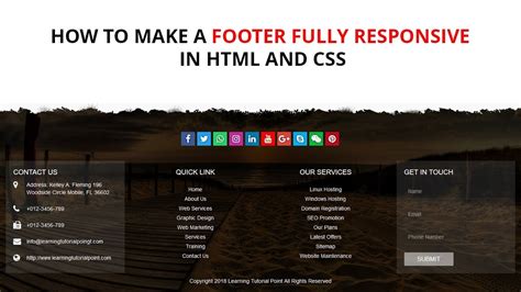 Afbeeldingsresultaten voor How to Create a Footer in HTML and CSS