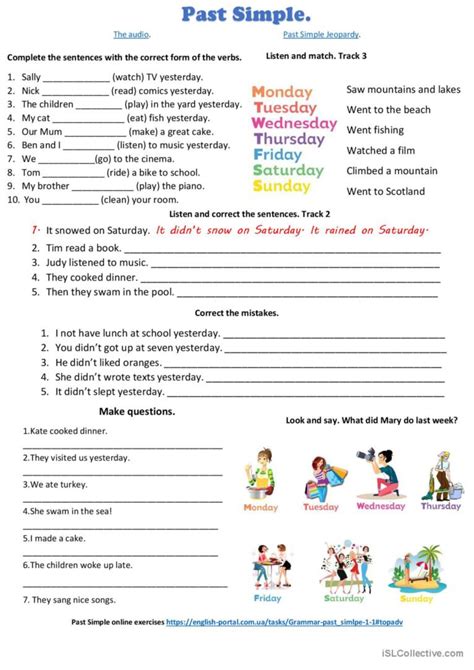 Image result for Past Simple Worksheets