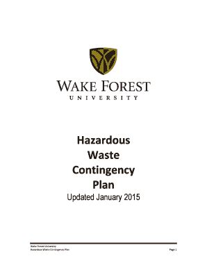 Image result for Hazardous Waste Emergency Contingency Plan Example