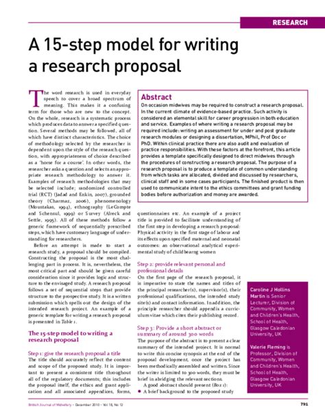 Image result for Research Proposal Model Examples