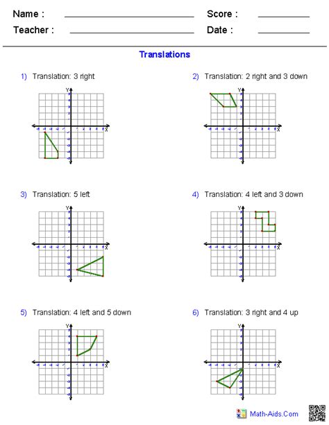 Image result for graphing transformations worksheet