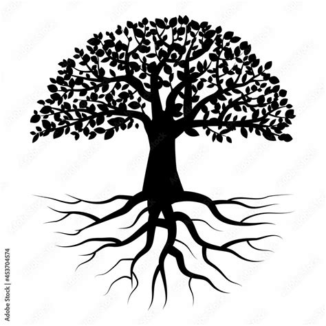 Toradh íomhá ar Tree with Roots Icon