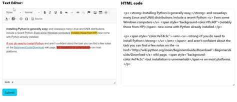 Image result for Rich Text Editor Python
