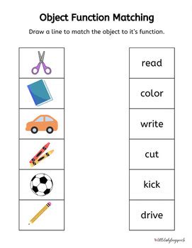 Image result for Object Function Home Worksheet