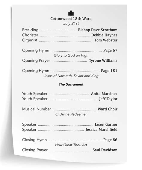 Afbeeldingsresultaten voor Sample Church Program Template