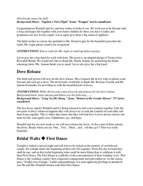 Emcee Script for Wedding Processional에 대한 이미지 결과