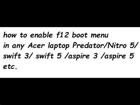 Image result for F12 Boot Menu Acer