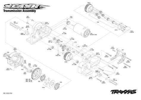 Toradh íomhá ar Line Drawing of Transmission in Exploded View