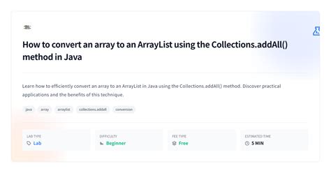 Toradh íomhá ar Convert ArrayList to Array Java