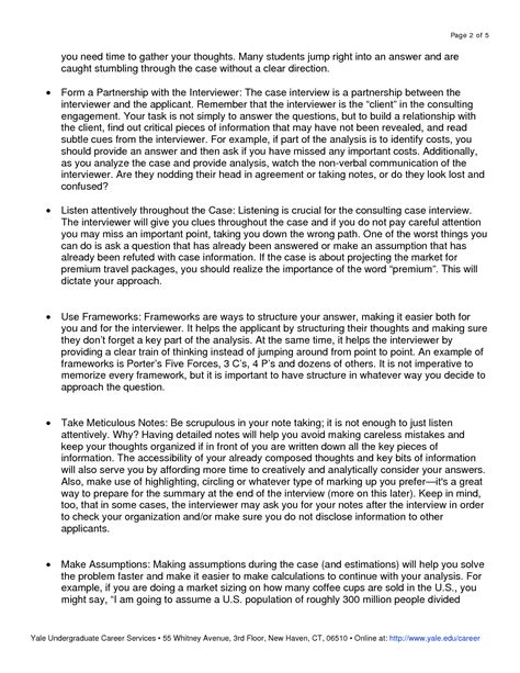 Case Study Job Interview Examples に対する画像結果