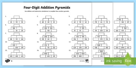 Toradh íomhá ar TLS Worksheets Math Pyramid