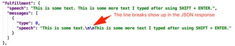 Line Break in JSON for Long String に対する画像結果