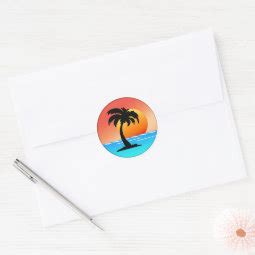 Image result for Palm Tree Sunset Sticker