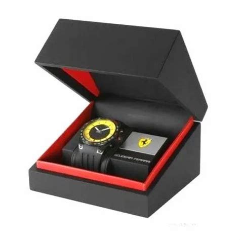 Image result for Rectangular Black Cardboard Watch Box