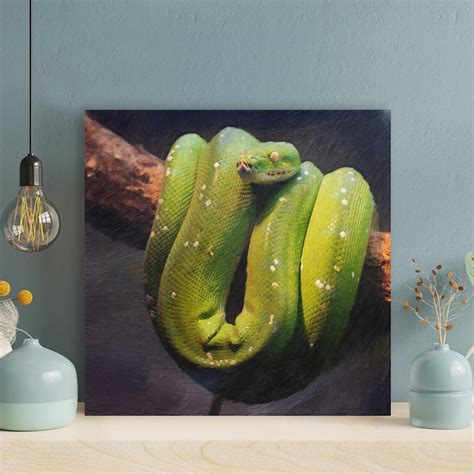 Image result for Green Tree Python Painting