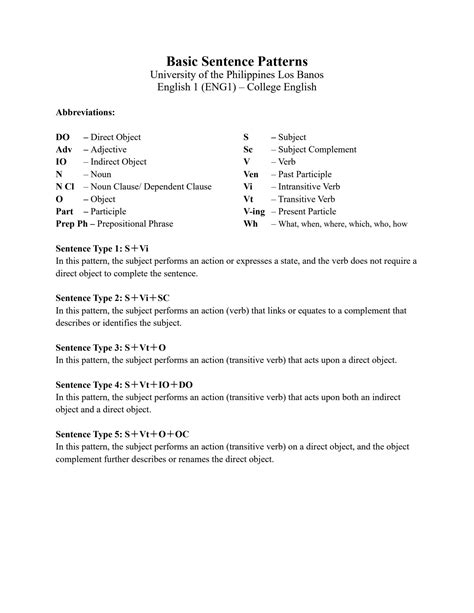 Image result for College Sentence Structure Examples