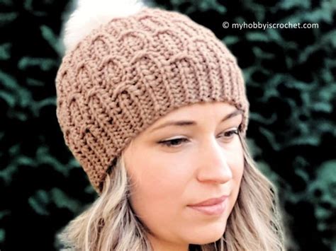 Image result for Mock Cable Knit Hat Pattern