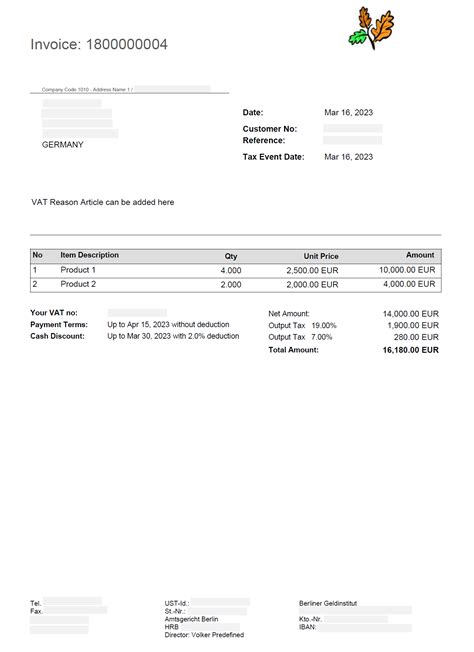Image result for SAP Invoice Sample