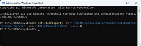 Image result for PowerShell Enable Remote Desktop
