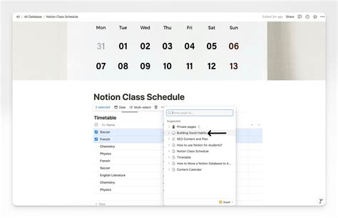 Image result for Classnote Database Notion