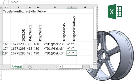 Make a Excel Design Table in SolidWorks-க்கான படிம முடிவு