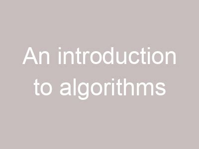Image result for Introduction to Advanced Algorithms