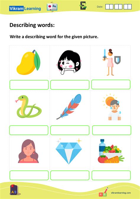 Image result for Descriptive Adjectives Worksheet