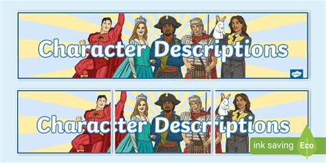 Image result for Character Display Poster Descriptive Writing