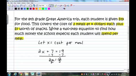 Image result for 2 Step Equations Word Problems