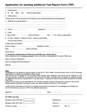 Toradh íomhá ar IELTS Test Report Form PDF