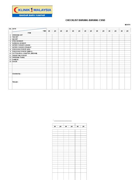 Image result for CSSD Checklist