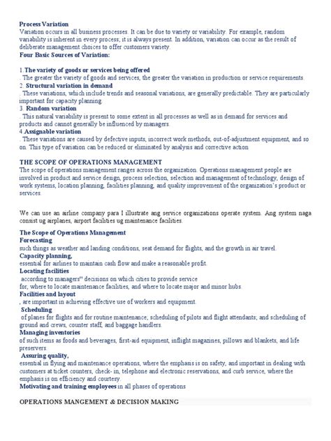 Image result for Process Variation in Operations Management
