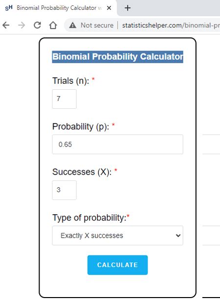Image result for Binomial Probability Calculator