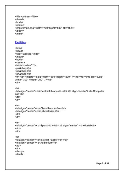 Bildergebnis für HTML Practical Sheet