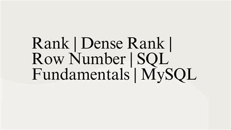 Image result for Row Number Rank Dense Rank in SQL