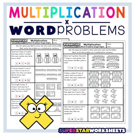 Toradh íomhá ar Free Math Worksheets Multiplication