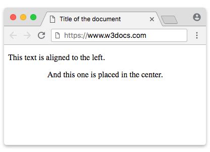 Align Center Tag に対する画像結果