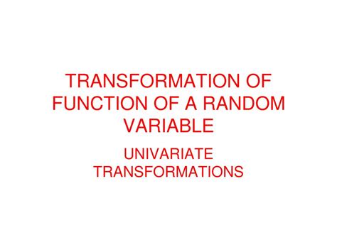 Afbeeldingsresultaten voor Transformation of Random Variable