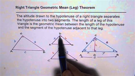 Image result for Right Triangle Geometric Mean Formula