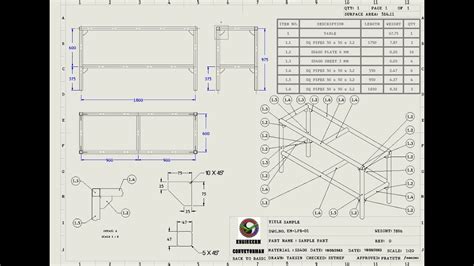 Image result for SolidWorks Drawing Materials Table