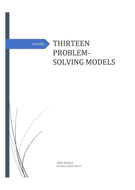 Image result for Problem Solving Model Author