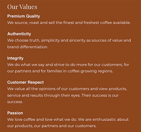 Image result for Core Values Examples for Food Business