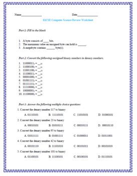 Toradh íomhá ar IGCSE Computer Science Worksheets