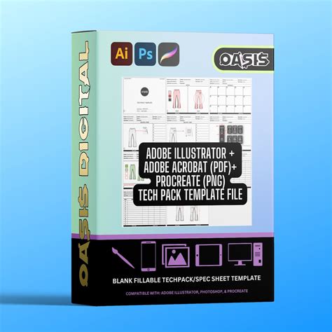 Image result for Tech Pack Template for Procreate